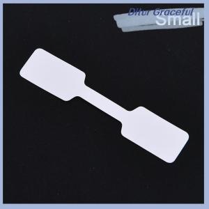 Ditur 100pcs White Price Label Tags with Hanging String Jewelry Stationery Shoes Cloth