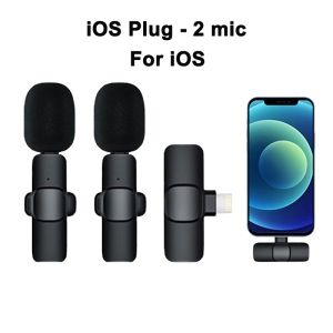 KIMP K9 Wireless Microphone lavalier Portable Audio Video Recording Mic For android iphone type c iOS Live Vlogging Mobile Phone Microphone
