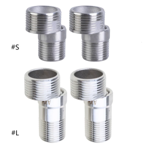 2Pcs Stainless Steels Shower Tap Adapter Shower Arm Extension Curved Feet 360 Degree Adjustable Angled Bents Base