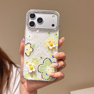 Korean Fresh Girl Aesthetic Shell Floral IMD Phone Case For iPhone 11 12 13 14 15 16 17 Pro Max
