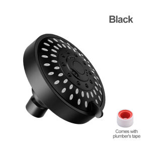 BAOKEMO Simple Round Top Shower Head With 5 Modes Of Rotatable Showerhead