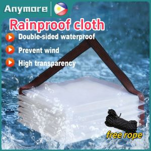 Anymore Transparent Trapal Waterproof Tarpaulin Garden Plant Outdoor Tarpaulin Rainproof Cloth With Rope Durable Tarpaulin Plastic Sheet