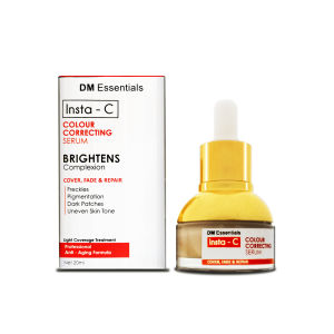 DM Essentials Insta-C COLOUR CORRECTING SERUM I Serum berwarna  – Atasi Kusam Cerahkan Kulit & Tutup Cela Glowing Instan Kulit Tampak Sempurna!