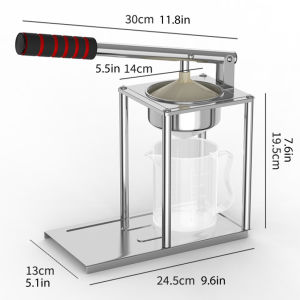 304 Stainless Steel Manual Juicer - Orange Squeezer Fruit Press for Fresh Juice Commercial & Street Vendor Use Heavy-Duty Hand Press Tool