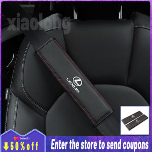 Miếng Đệm Vai Dây An Toàn Chất Lượng Cao Cho Lexus Phụ Kiện Nội Thất Xe Hơi Logo Dây Da LX470 ES350 LX450 RX350 IS350 NX GS350 GX470 IS LS400 LS460 RC ES330 GS430