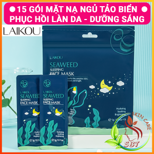 Bịch 15 Gói Mặt Nạ Ngủ Tảo Biển Laikou Seaweed Sleeping Face Mask – Làm Da Căng Mượt Nuôi Dưỡng Da Ban Đêm Kiềm Dầu Nhờn