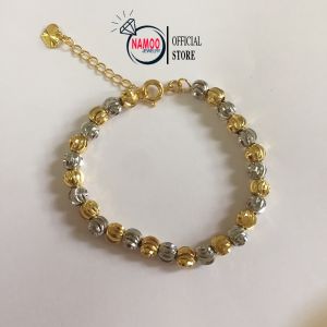 Lắc Tay Vàng Mạ 24k Nữ Lắc Tay Bi 2 Màu L129 Namo Jewelry