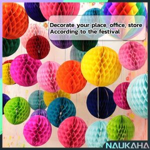 NAU.K 25cm Honeycomb Ball Lantern Birthday Christening Anniversary Anniversary Party
