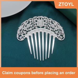 【ZTOYL】 Trung Quốc Kẹp Tóc Retro Tóc Lược Hanfu Món Ăn Kẹp Tóc Trang Trí Rỗng Khắc Tóc Lược Tinh Tế Phụ Kiện Tóc Quà Tặng