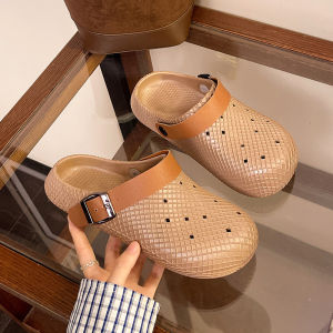 Free Shipping WomenS Half-Slipper Outdoor Wear 2026 New Summer Hollow Dormitory Slip-On Thick-Soled Clogs