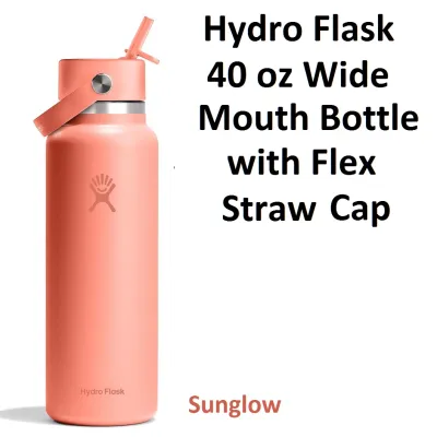 Hydro Flask 40 oz Wide Mouth Bottle with Flex Straw Cap
