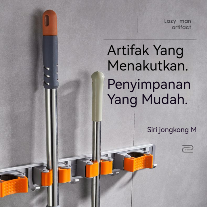 Stenco Kitchen Wall Mounted Shelf, Storage Holder, Mop Brush Mops