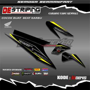 STRIPING VARIASI RACING STIKER STRIPING BEAT KARBU VARIASI LIST SEMIFULL BEAT KARBU 2008 2009 2010 2011 2012 KODE LA0845