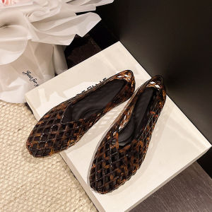 Free Shipping 2026 New Fashion Trendy Tortoiseshell Crystal Flat Hollow Comfortable Slip-On Sandals For Women