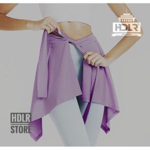 Rok Booty Cover Wanita – Penutup Pinggul untuk Olahraga Senam Zumba Lari Yoga Aerobik (LILAC)
