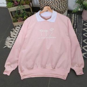 Sweater Kerah Oversize NO RAIN NO FLOWER is Youth