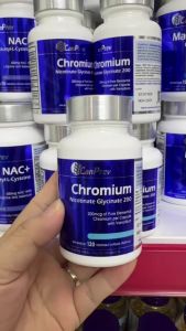 CanPrev Chromium Nicotinate Glycinate 200 – Hỗ Trợ Chuyển Hóa Đường & Cân Bằng Năng Lượng - - Hỗ trợ chuyển hóa đường và carbohydrate - Hỗ trợ duy trì mức năng lượng ổn định - Hỗ trợ quá trình trao đổi chất