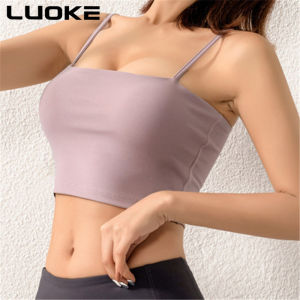 Luoke ฟิตเนส Bra สุภาพสตรีวิ่งกันกระแทกกีฬาชุดชั้นใน Quick Dry ชุดชั้นในสตรีที่สวยงามกลับบางสายรัดโยคะเสื้อกั๊ก Sling Bra ผู้หญิงสร้อยข้อมือผู้หญิง
