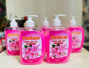 Combo 6 chai nước rửa tay parione hương hoa ly mỗi chai 500ml làm sạch vi khuẩn  làm da tay luôn mềm mại thơm tho