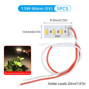 5PCS 5V 1.5W 5730 mô-đun LED độ sáng cao rgby/ấm/màu trắng lạnh cho đồ trang trí cho ngày nghỉ lễ