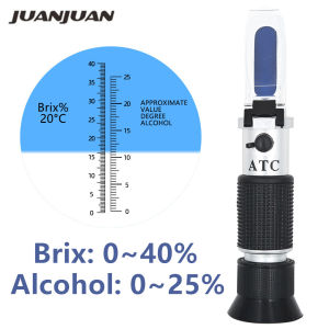 40% Brix Refractometer Sugar Meter 25% Alcohol Wine Beer Brix Refractometer
