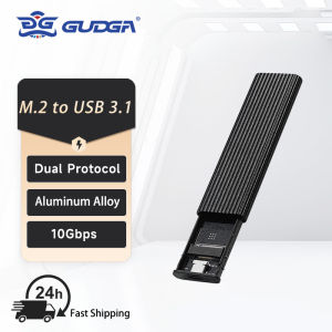 GUDGA M2 SSD Case NVME Enclosure M.2 to USB 3.1 SSD Adapter for NVME PCIE NGFF SATA M/B Key 2230/2242/2260/2280 RTL9210B Dual Protocol
