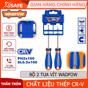 Bộ 2 tua vít dẹp và tua vít bake WADFOW WSS1302 chất thép CR-V chất lượng cao bền bỉchính hãng-
