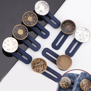 GOOTRADES 1PC Adjustable Star Bow Letter Elastic Waistline Increase Retractable Buckle Buttons Jeans Extended Button Waist Fastener