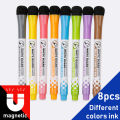 8 Pcs /12 pcs Magnetic Dry Erase Markers with Eraser Cap Fine Tip, Low Odor, Long Standby - White Board Markers Perfect for Dry Erase Whiteboards in the Office Classroom or at Home. 