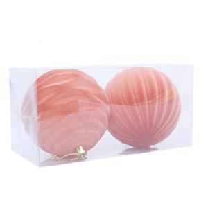 2Pcs Christmas Baubles Ornament Shatterproof Decorative Baubles For Christmas Tree Wedding Winter Festival Celebration