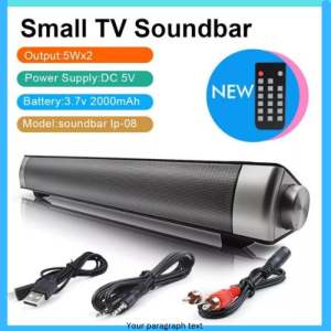 COD Portable Bluetooth Soundbar Home Theater with Remote Control  LP S08 / speaker bluetooth system subwofer 12 inch sharp jadul biasa usb polytron mini portable cbox dat dx 15 wifi gmc aktiva 2 pro behringer super full bass suara jernih terbaik