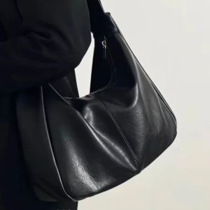 Women Simple Trendy Faux Leather Large Capacity Shoulder Crossbody Messenger Bag Soft Texture2026