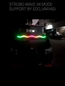 Lampu Strobo Wave 34 Mode 4baris LED Strobo Mobil truk Bus 12v/24v