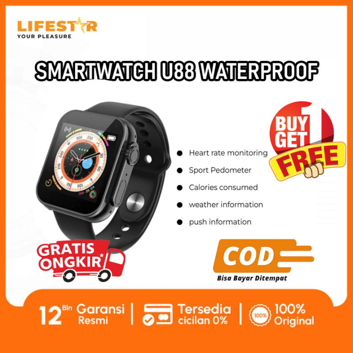 Smartwatch U88 Jam Tangan Pintar Anti Air Smart Watch Waterproof