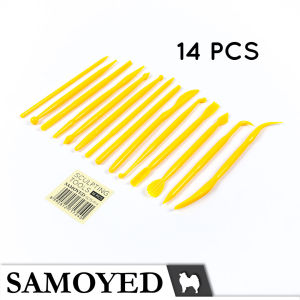 SAMOYED SCTS-P Alat Ukir / Pahat Plastik Seni Patung / Pot Tanah Liat Polimer / Keramik / Lilin / Dekorasi Kue / Food Grade Plastic Pottery / Polymer / Ceramic Clay / Wax / Plaster / Cake Frosting Sculpting / Modeling / Carving Tools