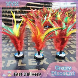 【BUY 1 TAKE 1】 Fitness Entertainment Colorful Feather Shuttlecock China Jianzi Foot Kick Hand Wheel Fancy Chicken Feather Shuttlecock