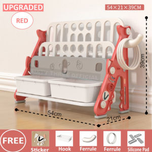 Multiple Sizes Shark Design Child Storage Rack Children Storage Toy Rack Bins Child Utility Bookshelf Storage