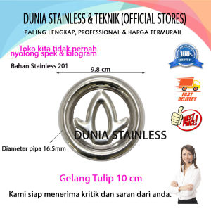 Gelang Tulip 10cm 201 aksesoris stainless