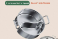 8L 32cm SUS 304 No Wielding Marks Steamboat Yuan Yang Dual Pot Stainless Steel. 