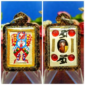 Great Power Amulet-Butterfly/Salika Holy Amulet_Master Kruba Krissana Small Mold(Phim Lek) Butterfly Amulet Wat Weruwan BE2556.-Suitable for Man/Ladies 蝴蝶牌大師:Kruba Krissana小模 七彩蝴蝶牌,增强人際/人脉运/财运