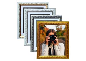Bingkai Figura Frame Foto 10R (20X25 CM) Ukir Gold/Silver/Cokelat/Putih Gold