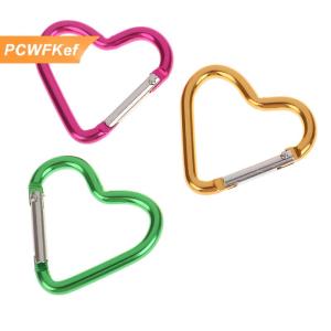 【PCWFKef】 1 cái Móc Chìa Khóa Carabiner Hợp kim nhôm hình trái tim kẹp móc khóa ngoài trời móc khóa chai nước treo khóa phụ kiện du lịch