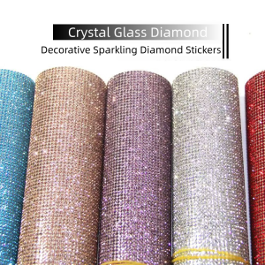 12*20cm Self-Adhesive Rhinestone Sticker Tape Sparkling Diamond Stickers DIY Craft Decor