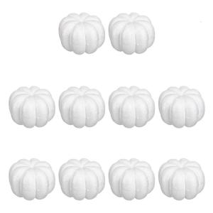 10Pcs Artificial Pumpkins for Fall Festival Thanksgiving Fall Party White Foam Pumpkins Decoration for Painting Craft