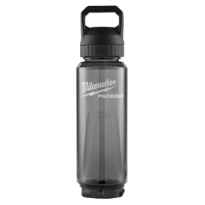 Milwaukee PACKOUT 1005ml Plastic Bottle w/ Chug Lid - Black - 4932498640