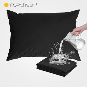 FORCHEER 2 Pieces Pillow Cases 50x70CM Waterproof Pillow Protector 100% Polyester Envelope Closure No Zipper Washable