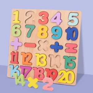 Puzzle Kayu Edukasi Anak Bayi 3D Angka Alphabet Wooden Toys