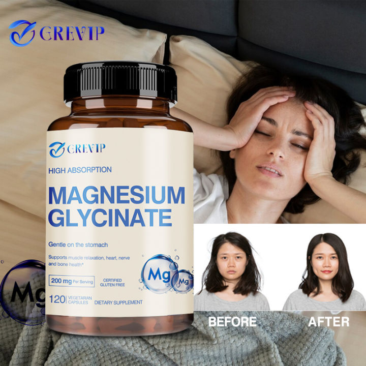 Viên nang MAGNESIUM GLYCINATE 200 mg - Thực phẩm bổ sung Magie Ngăn ...