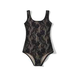 Womens Tank Double Layer Lace Bodysuit With Low Back Detail2026