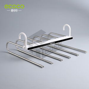 LODER ECOCO Space-saving Foldable Multi-layer Clothes Drying Rack with Magic Pants Hanger